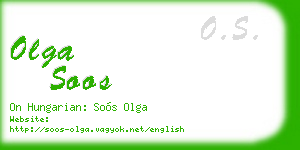 olga soos business card